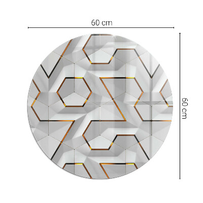 Placă de sticlă pentru șemineu Model de forme tridimensionale