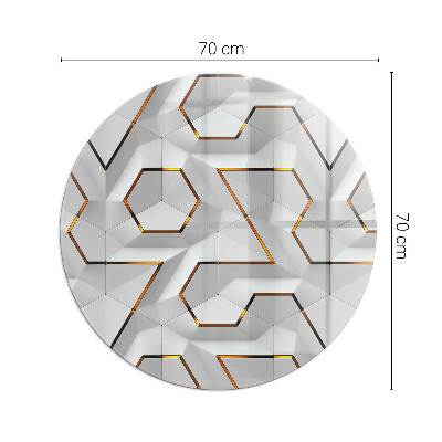 Placă de sticlă pentru șemineu Model de forme tridimensionale