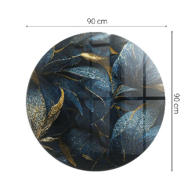 Sticlă securizată protecție sub sobă Frunze elegante în structură