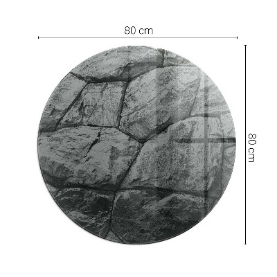 Placă de sticlă pentru șemineu Stil piatră într-o variantă naturală