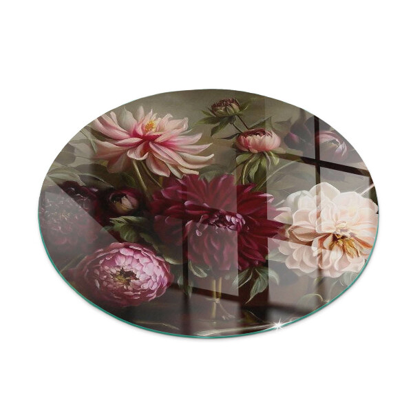 Placă de sticlă pentru șemineu Detaliu floral în plină floare