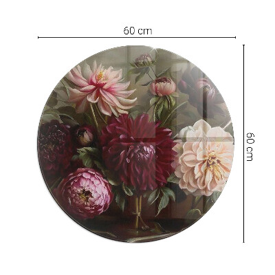 Placă de sticlă pentru șemineu Detaliu floral în plină floare