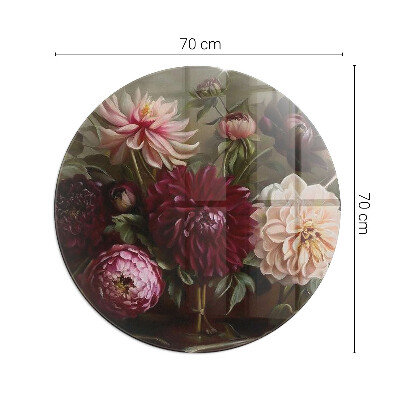 Placă de sticlă pentru șemineu Detaliu floral în plină floare