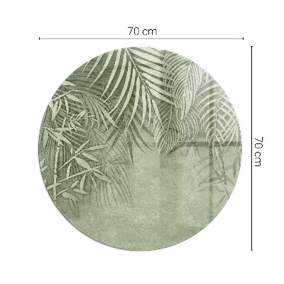 Placă de sticlă pentru șemineu Frunze tropicale pe fundal