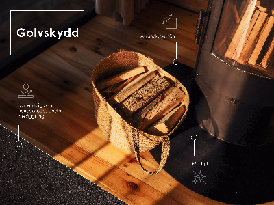 Protecție sub sobă din tablă neagră în formă dreptunghiulară