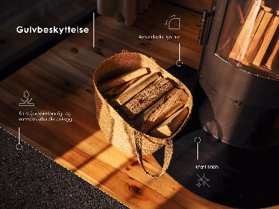 Protecție sub sobă din tablă neagră în formă dreptunghiulară