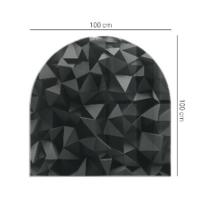 Glass hearth for log burner Geometrie tridimensională