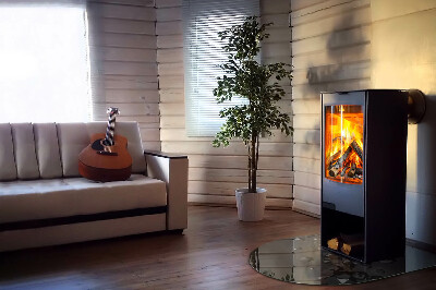 Glass hearth for log burner Nor abstract de solide