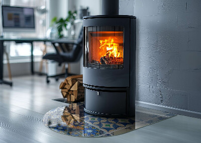 Glass hearth for log burner Modele de plăci ceramice