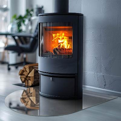 Glass hearths for wood burners Textura de beton cu efect
