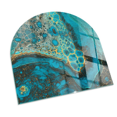 Glass hearth for log burner Model organic abstract