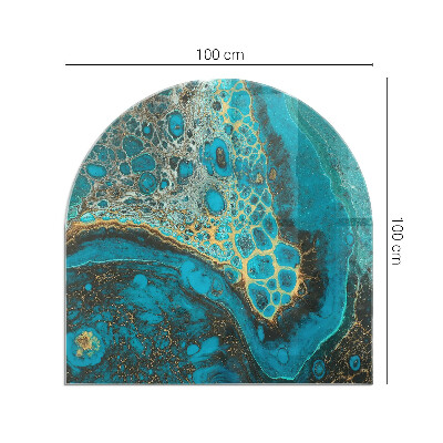 Glass hearth for log burner Model organic abstract