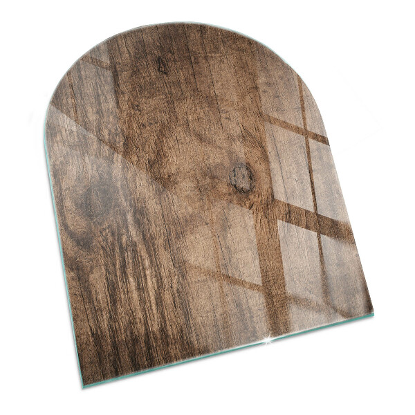 Glass hearth for log burner Model din lemn natural