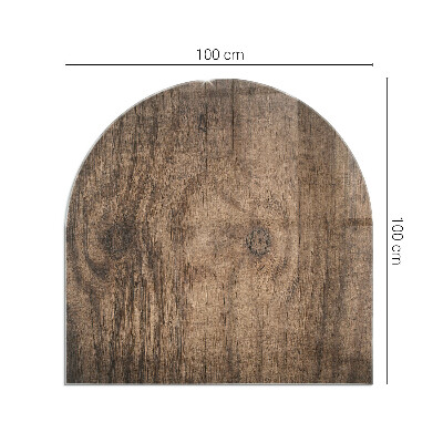 Glass hearth for log burner Model din lemn natural