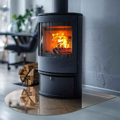 Glass hearths for wood burners Textura piatra naturala