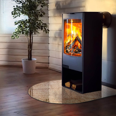 Glass hearths for wood burners Textura piatra naturala