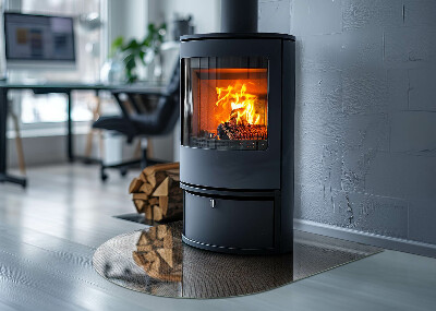 Glass hearth for log burner Model de tablă perforată