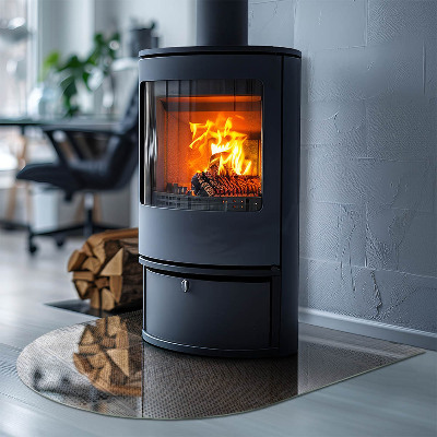 Glass hearth for log burner Model de tablă perforată