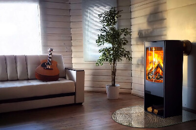 Glass hearth for log burner Model de tablă perforată