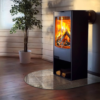 Glass hearth for log burner Model de tablă perforată