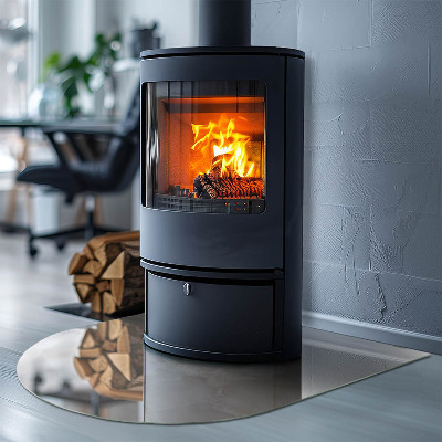Glass hearths for wood burners Model de marmură naturală
