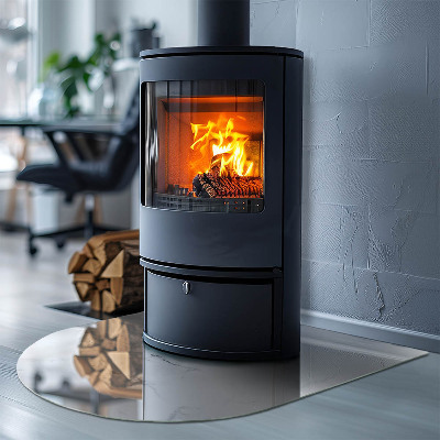 Glass hearth for log burner Model de marmură cu nervuri