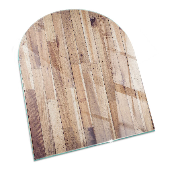 Glass hearth for log burner Scândura de lemn în aspect