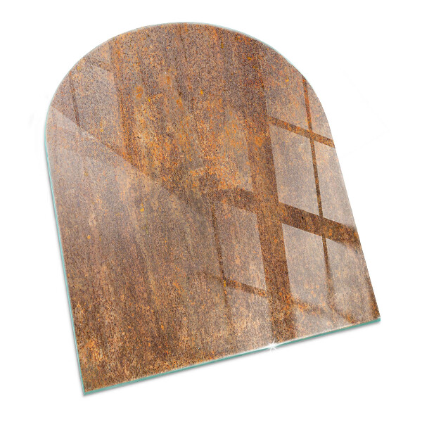 Glass hearth for log burner Textura rugină pe metal