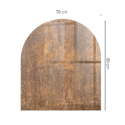 Glass hearth for log burner Textura rugină pe metal