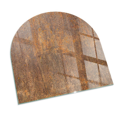 Glass hearth for log burner Textura rugină pe metal