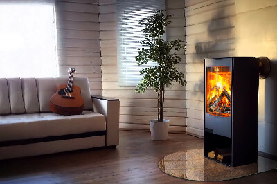 Glass hearth for log burner Textura rugină pe metal