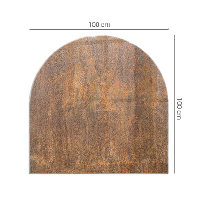 Glass hearth for log burner Textura rugină pe metal