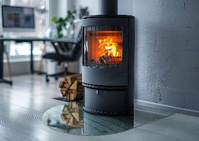 Glass hearths for wood burners Scânduri în stil rustic