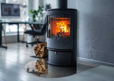 Glass hearth for log burner Model de textură abstractă