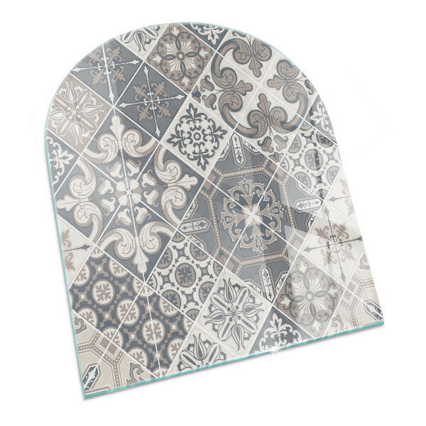 Glass hearth for log burner Model decorativ de mozaic