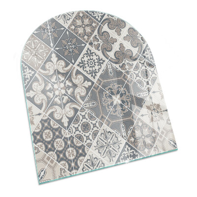 Glass hearth for log burner Model decorativ de mozaic