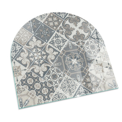Glass hearth for log burner Model decorativ de mozaic