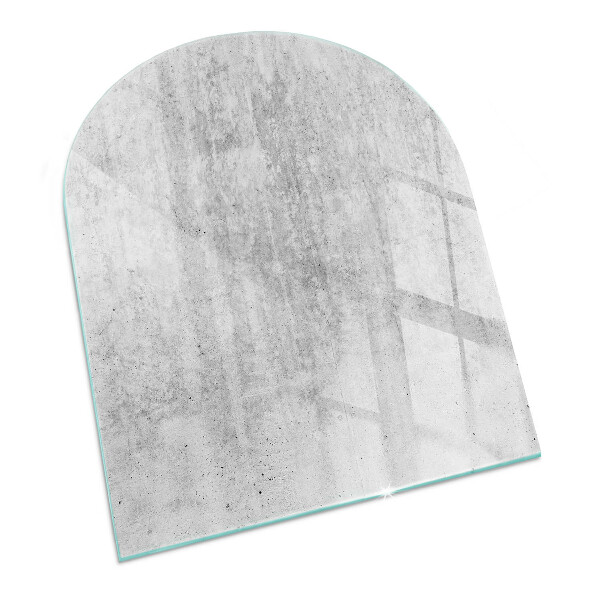 Glass hearth for log burner Textura beton brut