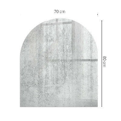 Glass hearth for log burner Textura beton brut