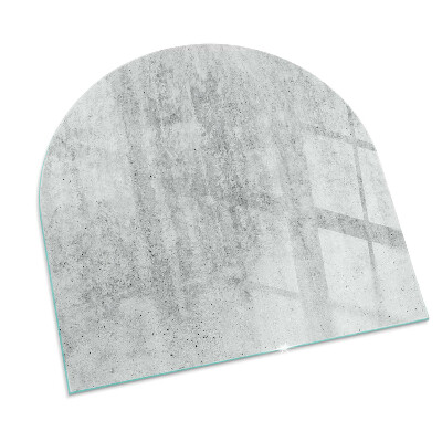 Glass hearth for log burner Textura beton brut