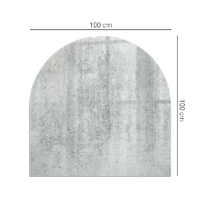Glass hearth for log burner Textura beton brut
