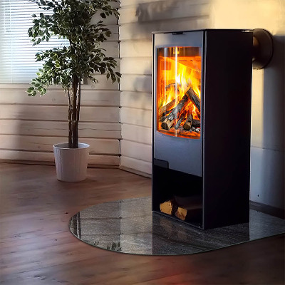 Glass hearths for wood burners Textura suprafeței de piatră