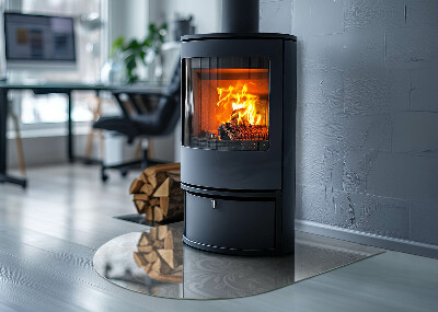 Glass hearths for wood burners Model de plante elegant