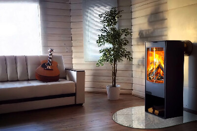 Glass hearths for wood burners Model de plante elegant
