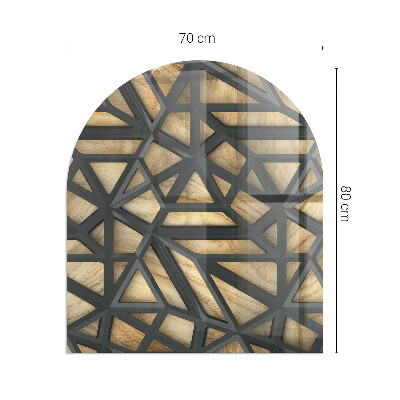 Glass hearth for log burner Geometrie cu lemn