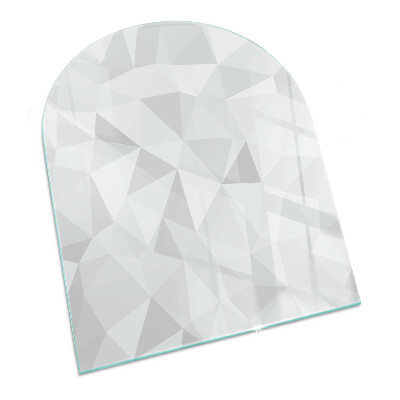 Glass hearth for log burner Model geometric abstract