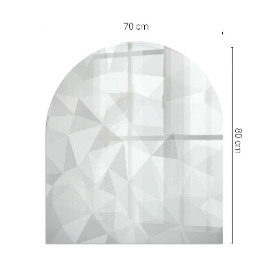 Glass hearth for log burner Model geometric abstract