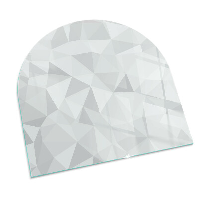 Glass hearth for log burner Model geometric abstract