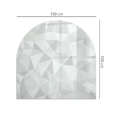 Glass hearth for log burner Model geometric abstract