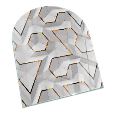 Glass hearths for wood burners Model geometric 3D